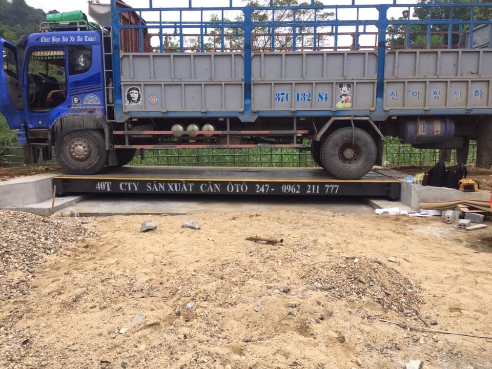 Lắp đặt trạm cân điện tử 40 tấn tại Con Cuông Nghệ An