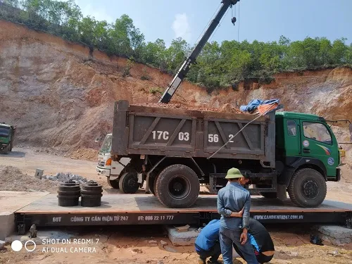 Lắp đặt trạm cân điện tử 60 tấn tại Hải Phòng