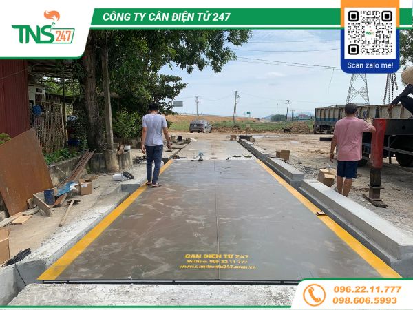 Lắp đặt nối dài bàn cân 18m 80 tấn tại Nông Cống Thanh Hoá