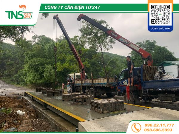 Lắp đặt cân ô tô điện tử 80 tấn tại Hà Nội