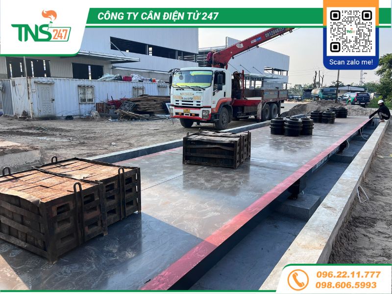 Lắp đặt kiểm định cân ô tô điện tử 80 tấn tại Mỹ Hào Hưng Yên