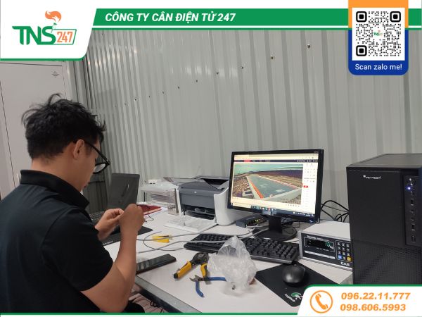 Lắp đặt cân xe tải điện tử 80 tấn tại Vụ Bản Nam Định