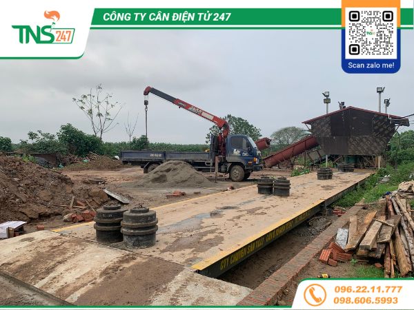 Lắp đặt cân ô tô điện tử 80 tấn tại Mê Linh Hà Nội