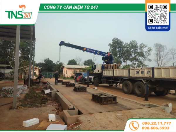 Lắp đặt nối bàn cân thép 80 tấn tại Tuyên Quang