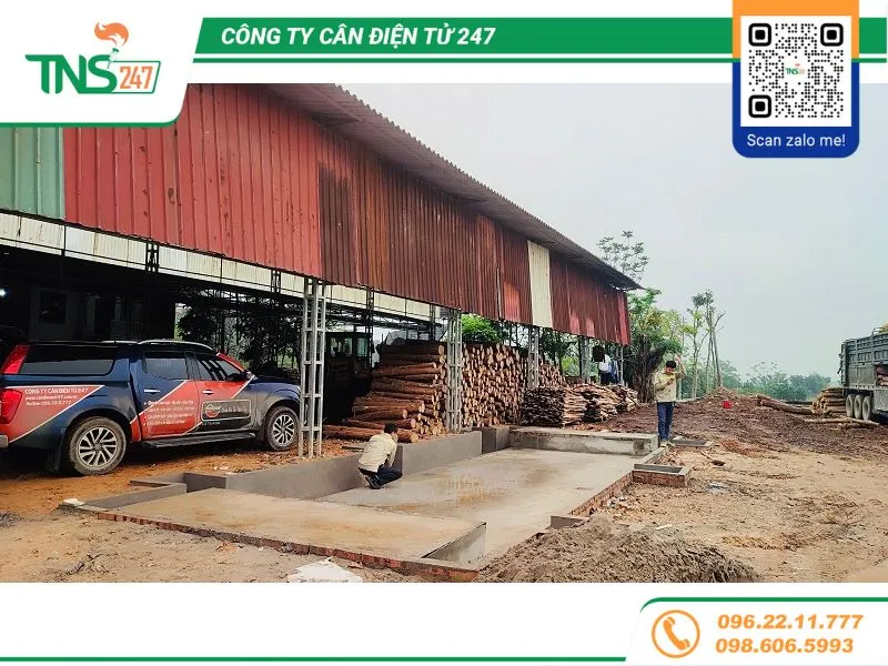 Lắp đặt cân xe tải điện tử 60 tấn tại Thanh Thuỷ Phú Thọ