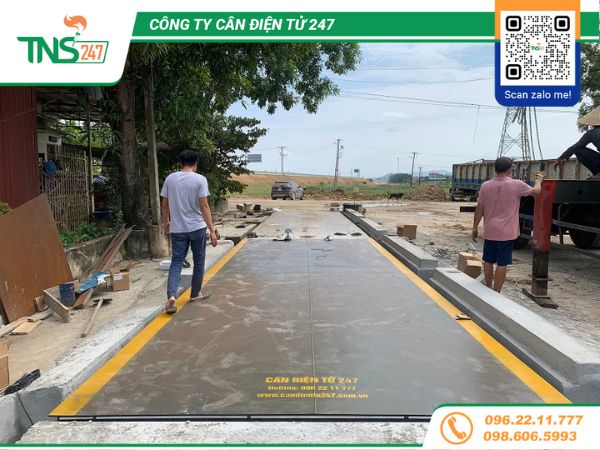 Lắp đặt nối dài bàn cân 18m 80 tấn tại Nông Cống Thanh Hoá