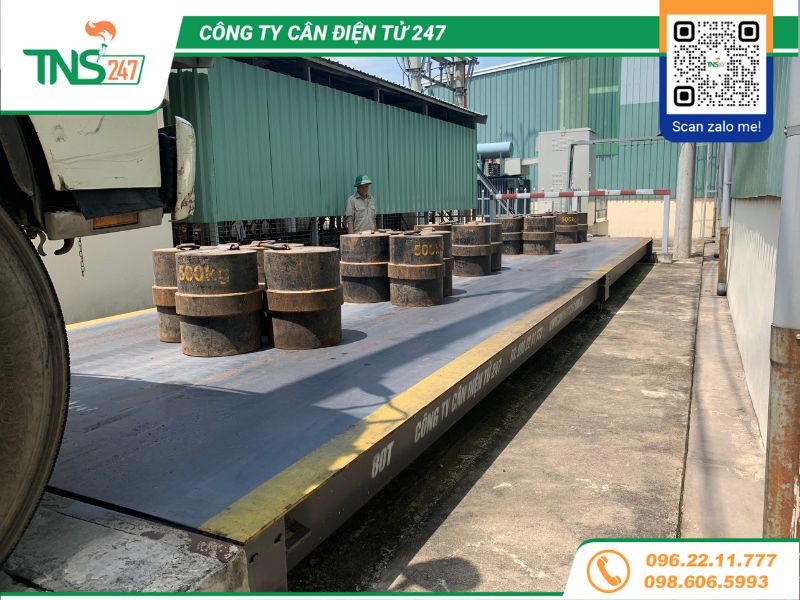 Kiểm định cân ô tô điện tử 100 tấn tại Vụ Bản Nam Định