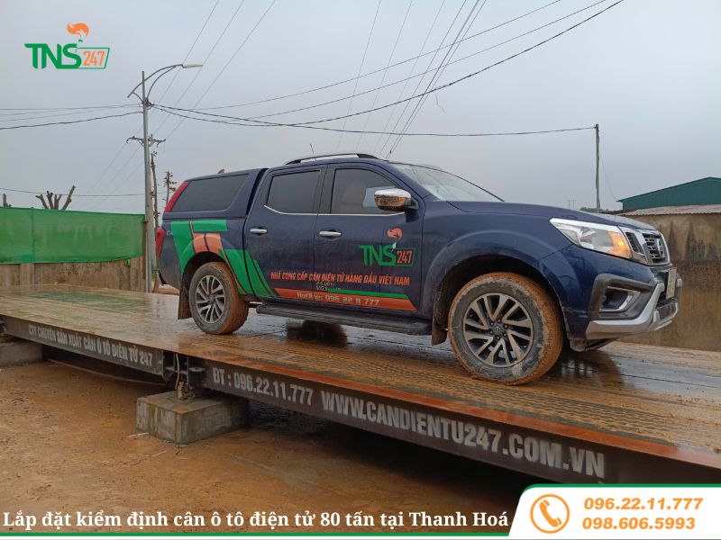 Lắp đặt cân ô tô điện tử 80 tấn tại mỏ đất Cao Lanh tỉnh Thanh Hoá