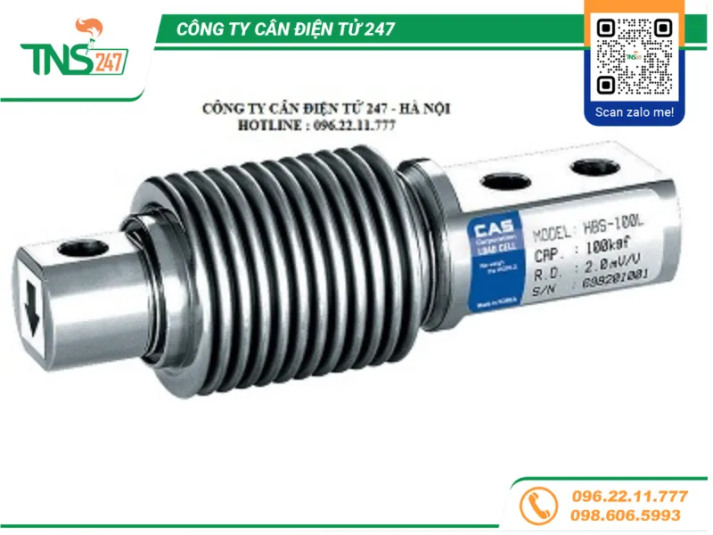 Load cells Cas HBS 20kg, 50kg, 100kg, 200kg, 500kg