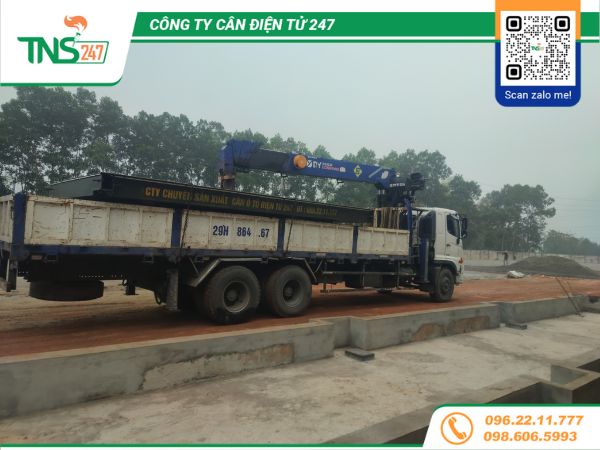 Lắp đặt nối bàn cân thép 80 tấn tại Tuyên Quang