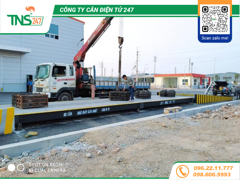 Lắp đặt cân xe tải điện tử 80 tấn tại Bắc Giang
