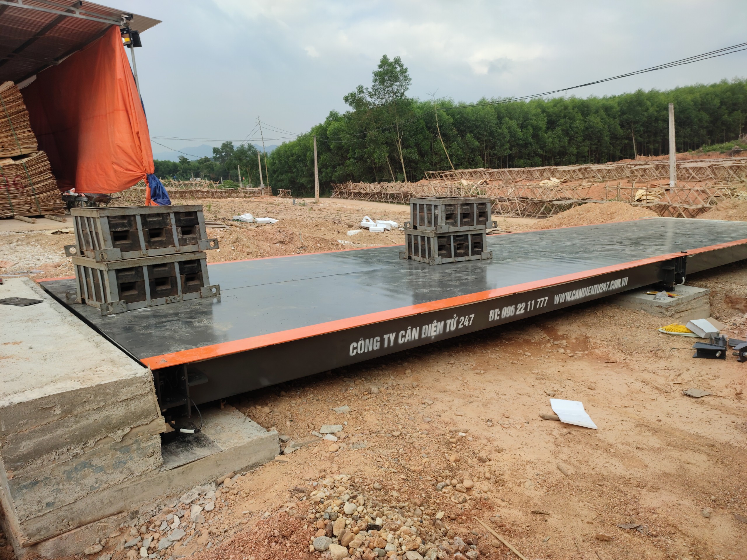 Lắp cân ô tô điện tử 60 tấn tại Tân Kỳ Nghệ An