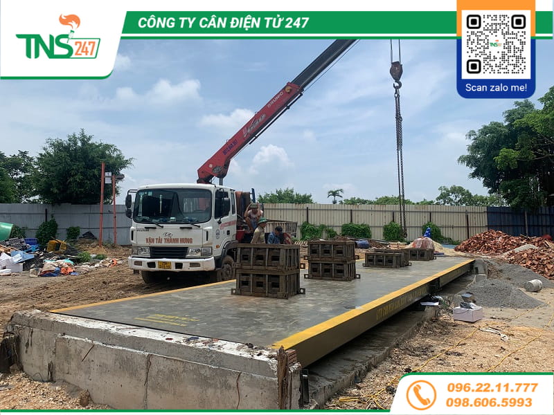 Lắp đặt cân xe tải điện tử 80 tấn tại Hải Dương