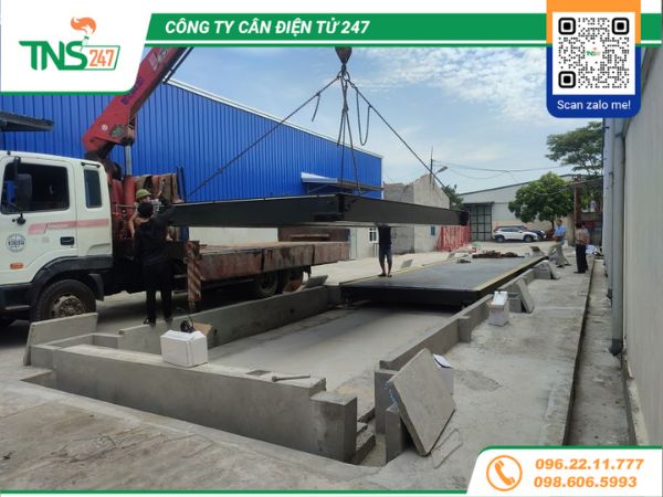 Lắp đặt cân ô tô điện tử 80 tấn tại Vụ Bản Nam Định