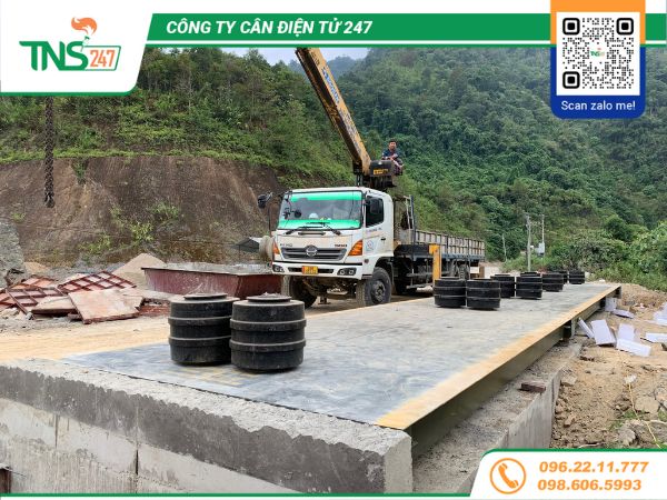 Lắp đặt cân ô tô điện tử 80 tấn tại Mù Cang Chải Yên Bái